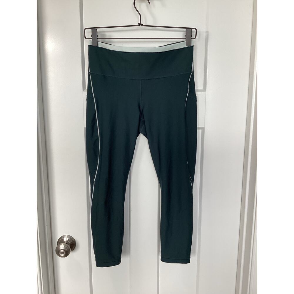 Athleta‎ Dark Green M/P Interval Stash Tipped 7/8 Tight athleisure running